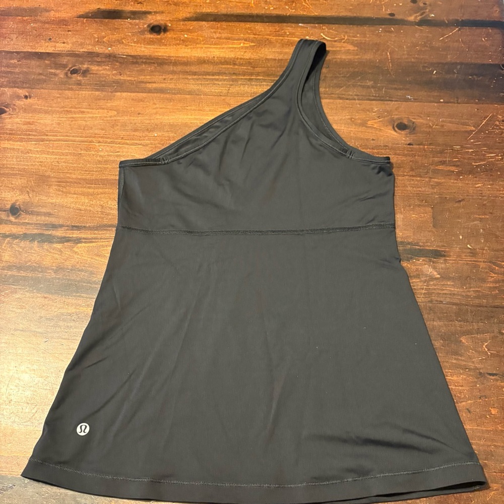 Lulu Lemon Black One-Shoulder Tank Top